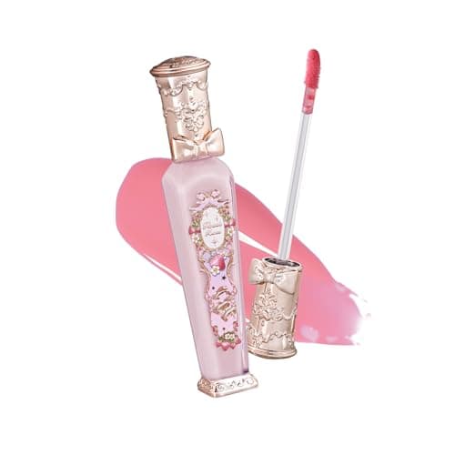 Flower Knows Violet Strawberry Rococo Glowy Lip Gloss for Girls & Women — G01 Strawberry Macaron