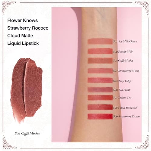 Flower Knows Strawberry Rococo Cloud Matte Liquid Lipstick for Girls & Women