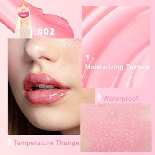 Crystal Flower Changing Lipstick - Long Lasting Lip Care