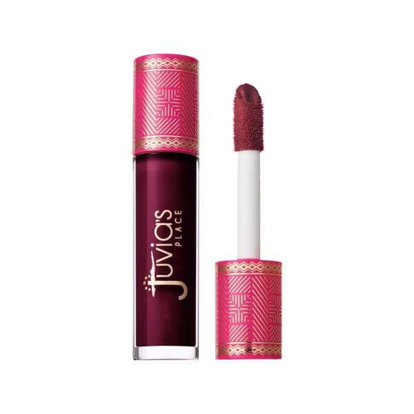 Juvia's Place High Shine Creamy Smooth Lip Gloss 16 oz, Flower Girl Non-Sticky Long Lasting Iridescent Clear Glow — Maroon