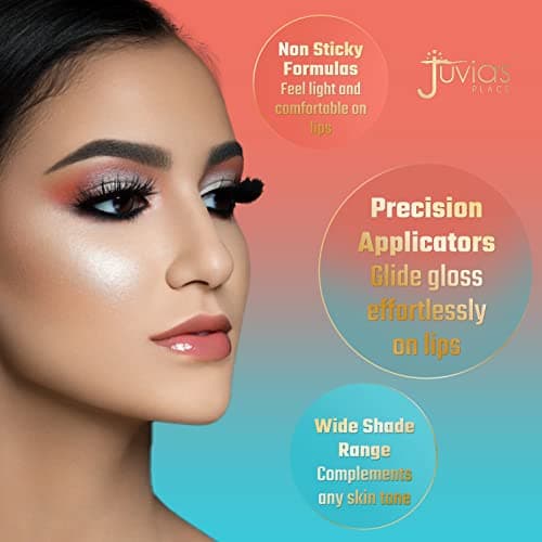 Juvia's Place High Shine Creamy Smooth Lip Gloss 16 oz, Flower Girl Non-Sticky Long Lasting Iridescent Clear Glow