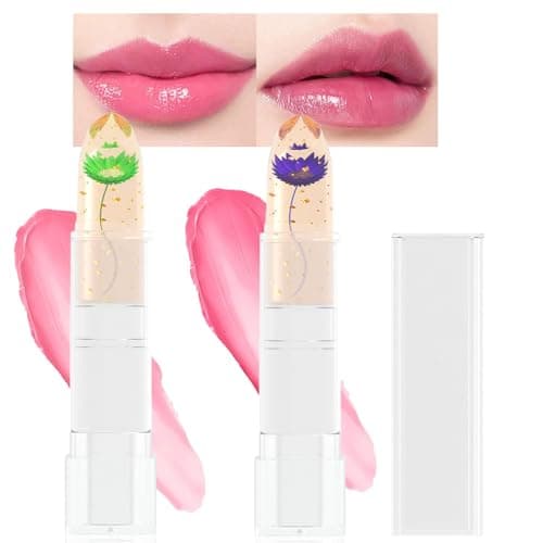 Crystal Flower Changing Lipstick - Long Lasting Lip Care — 2 Pcs 05#Green&06#Purple