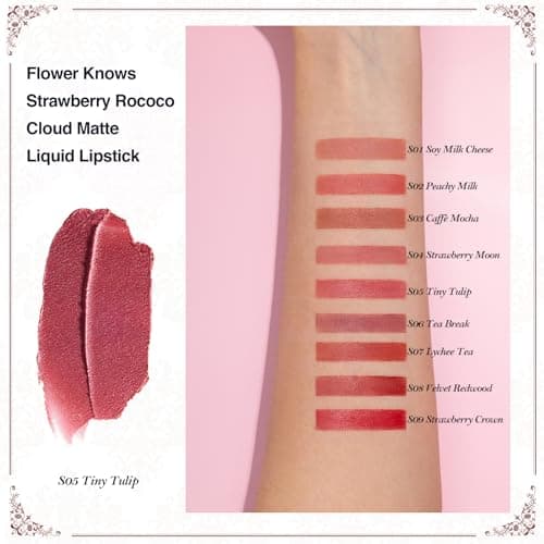 Strawberry Rococo Cloud Lip Cream Matte Liquid Lipstick for Girls & Women
