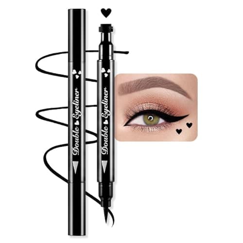 BINGBRUSH Double-head Liquid Stamp Eyeliner Pencil (03#Flower&Black) — 04#Heart Shape&Black