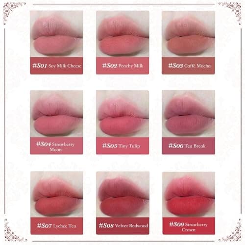 Flower Knows Strawberry Rococo Cloud Lip Cream Matte Liquid Lipstick for Girls & Women