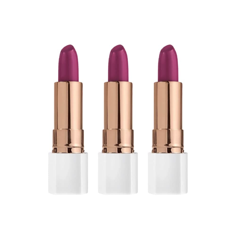FLOWER BEAUTY Petal Pout Lipstick (Dahlia Desire - Cream), Pack of 3