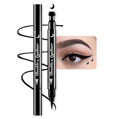 BINGBRUSH Double-head Liquid Stamp Eyeliner Pencil (03#Flower&Black) — 02#Moon&Black