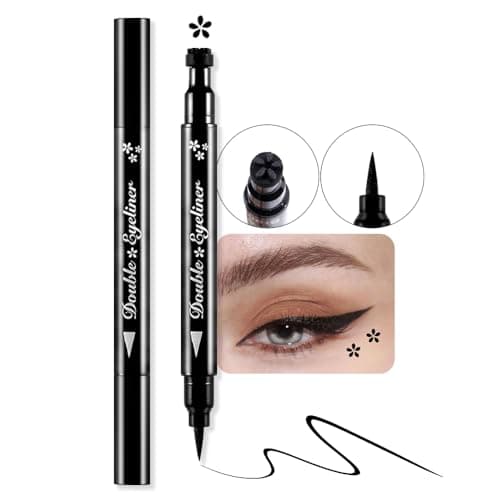 BINGBRUSH Double-head Liquid Stamp Eyeliner Pencil (03#Flower&Black)