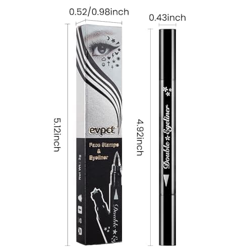 BINGBRUSH Double-head Liquid Stamp Eyeliner Pencil (03#Flower&Black)
