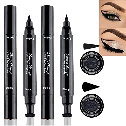 BINGBRUSH Double-head Liquid Stamp Eyeliner Pencil (03#Flower&Black) — Wing black Stamp