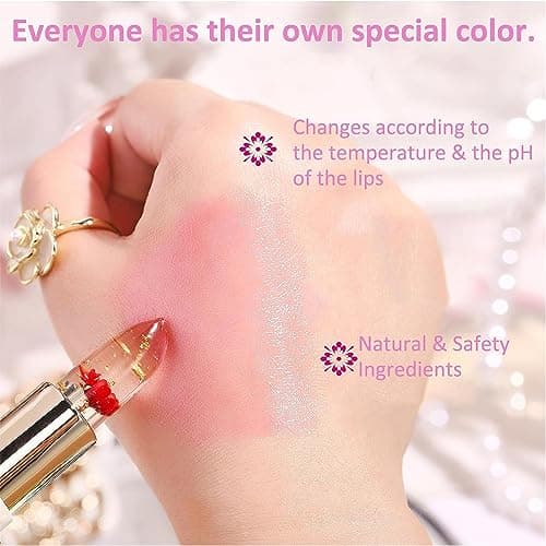 1. Color Changing Lipstick for Women and Girls
2. Korean Lip Balm Gift Set, 3Pcs
3. Clear Lipstick with Flower Inside
4. Moisturizing Jelly Lipstick
5. Color Changing Lip Balm for Women and Girls
6. Beauty Lip Balm Gift Set for Women and Girls
